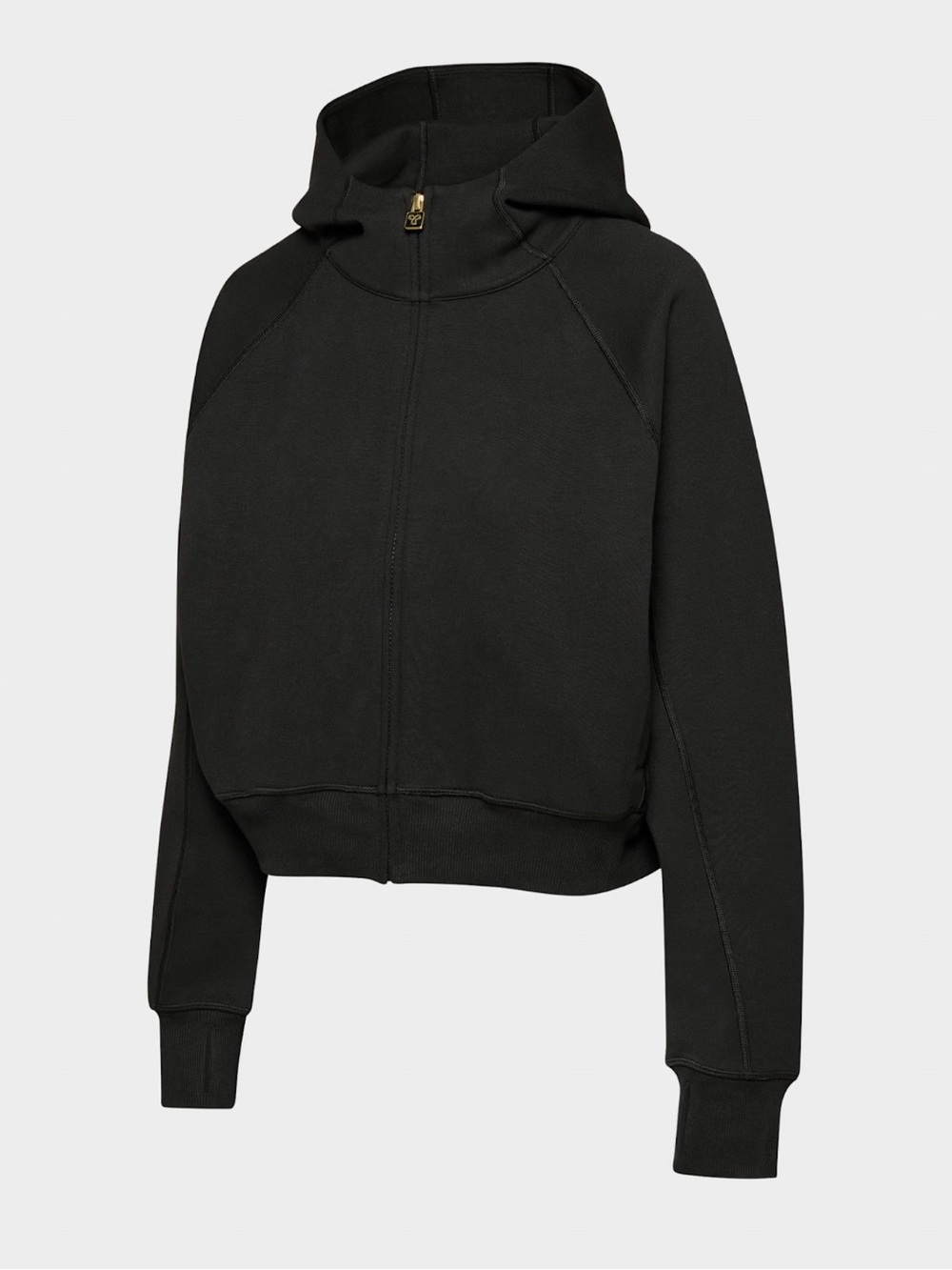 Black Zip-Up Hooded Women’s Top - Picture 7 of 9